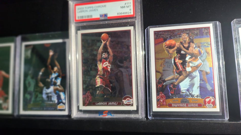 2003 NBA TOPPS CHROME - COMPLETE 177 Card Set - With Graded PSA 8 Lebron James Rookie Card