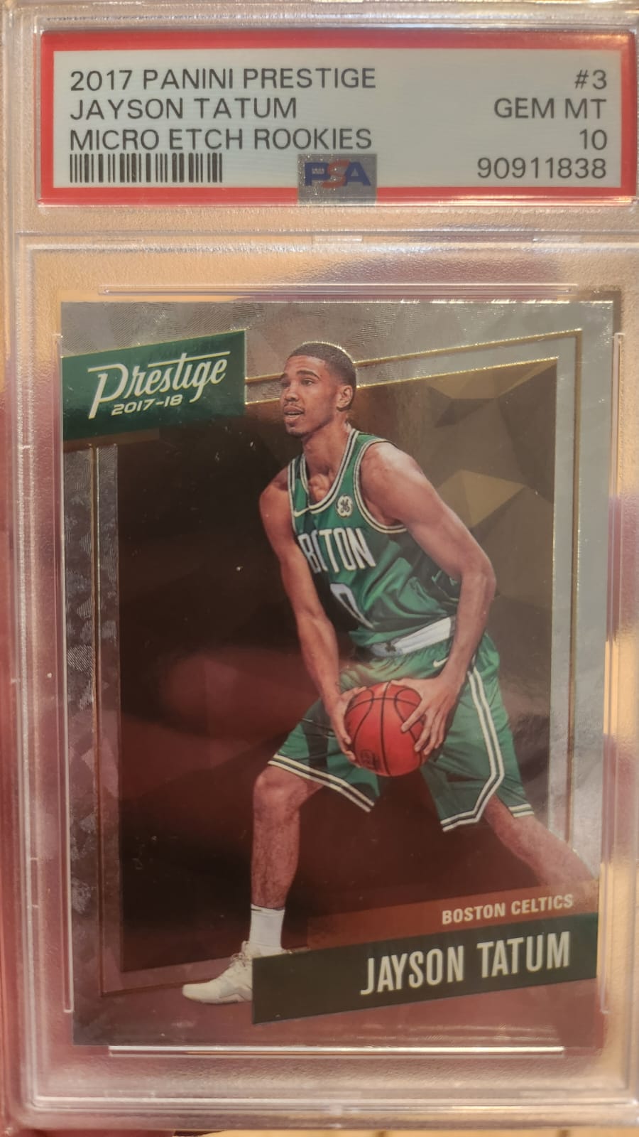 2017 JAYSON TATUM ROOKIE PRESTIGE MICRO ETCH ROOKIE NO. 3 PSA 10 –  UBECARD.COM