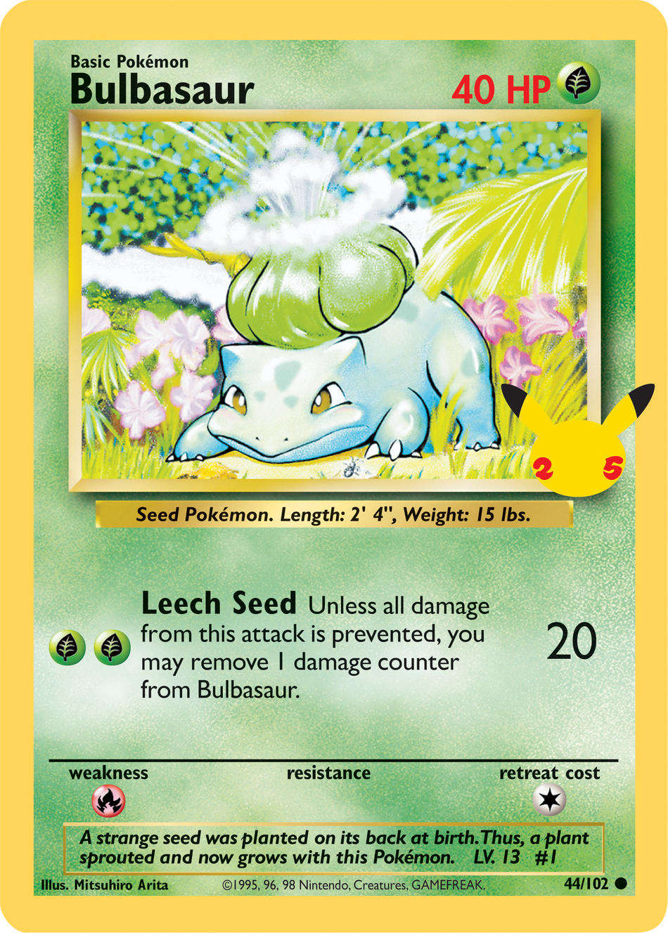 Bulbasaur (44/102) (Jumbo Card) [First Partner Pack]