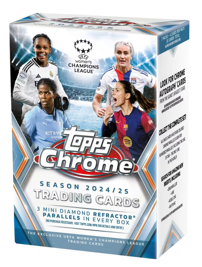 2024-25 Topps Chrome UEFA Women'S Champions League Soccer Blaster Box