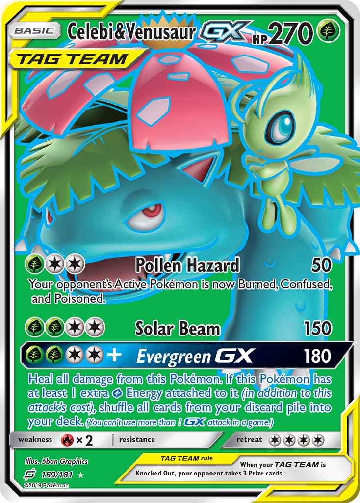 Celebi & Venusaur GX (159/181) [Sun & Moon: Team Up]