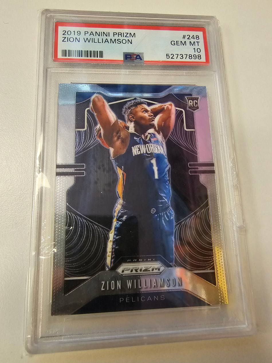 2019 Panini Prizm #248 Zion Williamson Pelicans RC Rookie PSA 10 GEM MINT