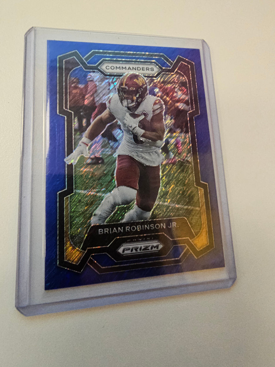 2023 Panini Prizm Brian Robinson Jr. Blue Shimmer Prizm #/25
