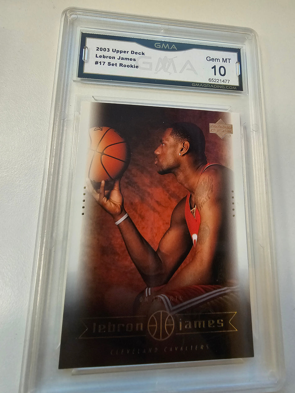 2003 Upper Deck Lebron James #17 Set Rookie Gem 10