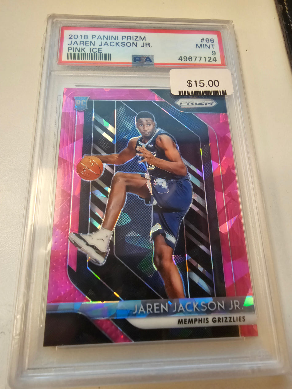 2018 Panini Prizm Jaren Jackson Jr Pink Ice # 66 PSA 9