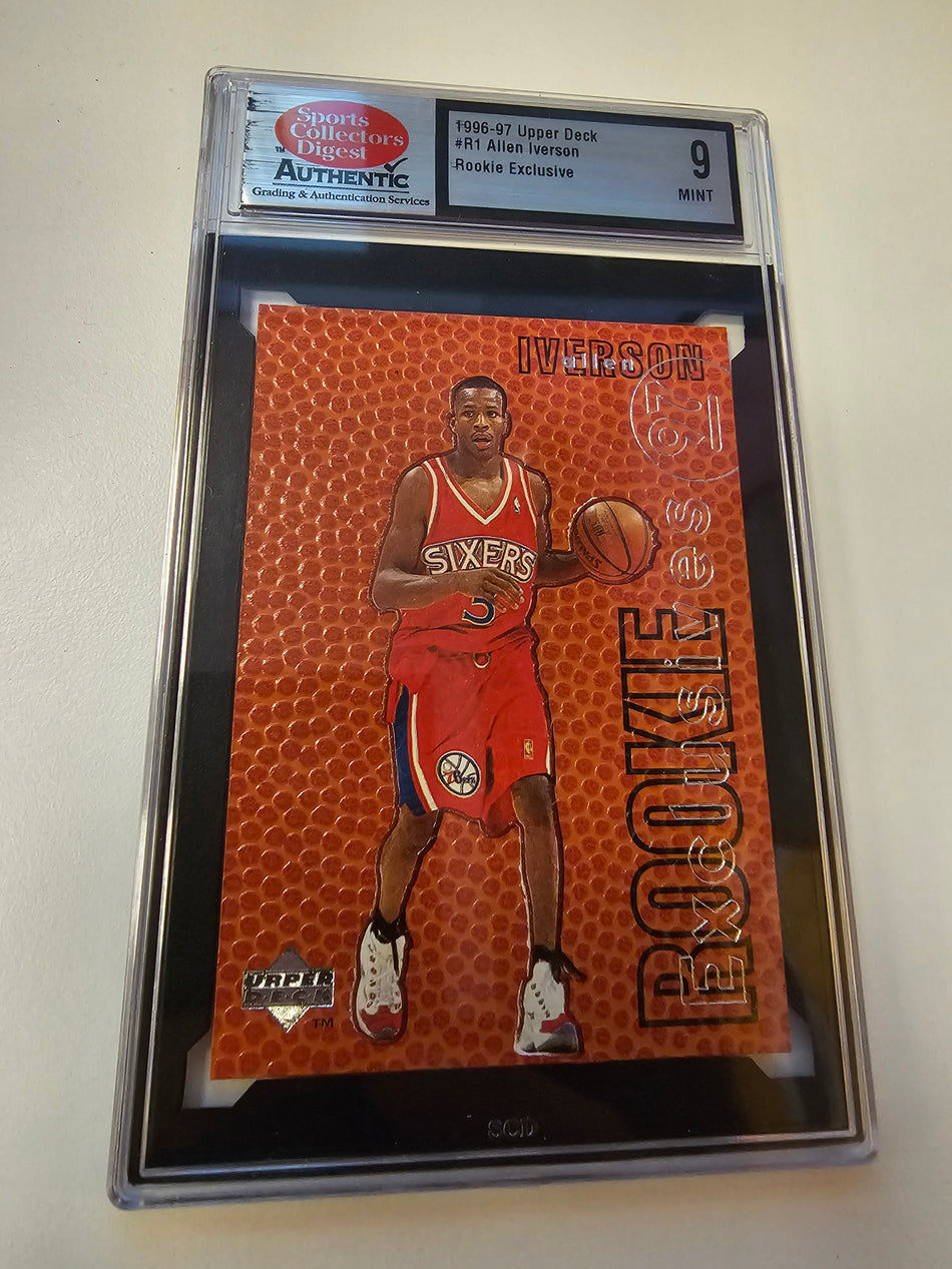 1996 Upper Deck Rookie Exclusives #R1 Allen Iverson SGA 9