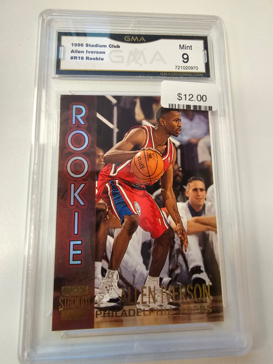1996-97 Allen Iverson Stadium Club #R16 Rookie GMA Mint 9