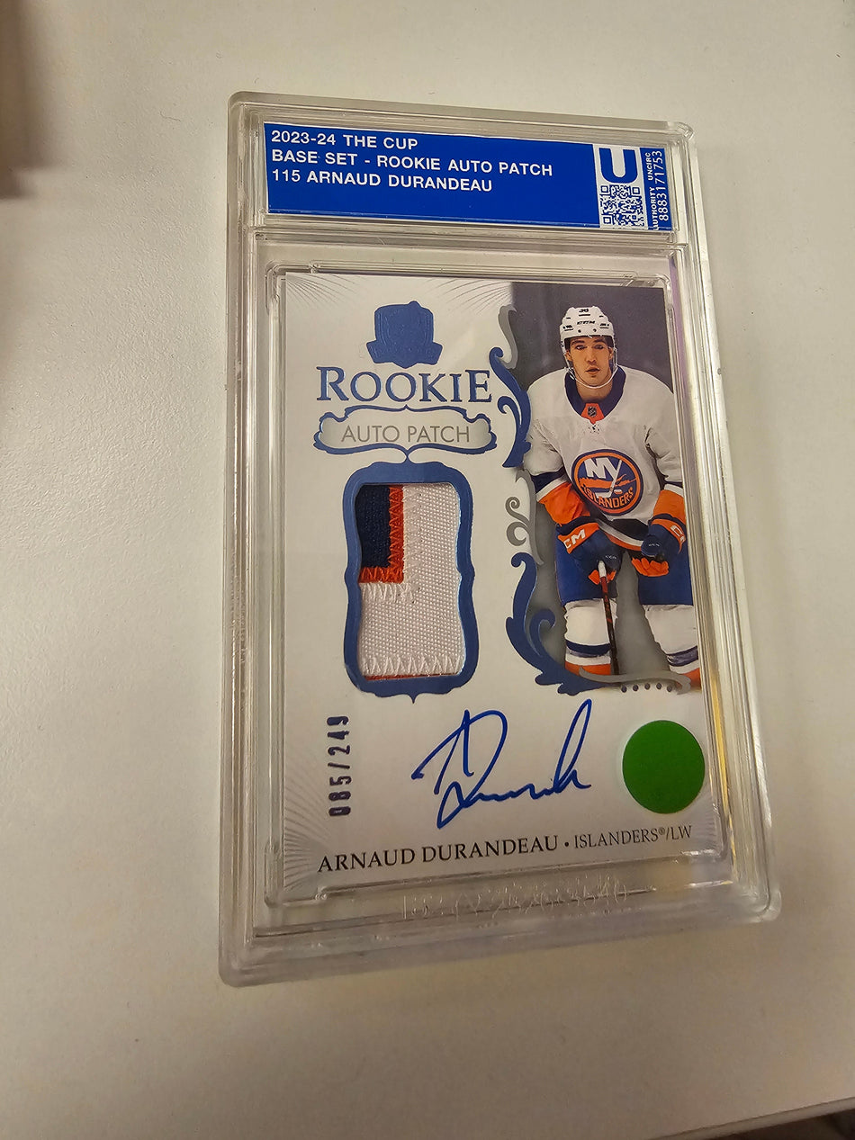2023-24 Upper Deck The Cup Arnaud Durandeau Rookie Patch Auto /249