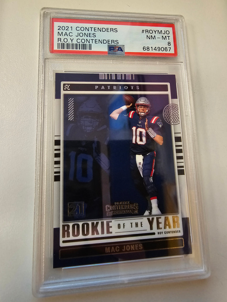 2021 Contenders Mac Jones ROY Contenders #ROYMJO PSA 8 MINT