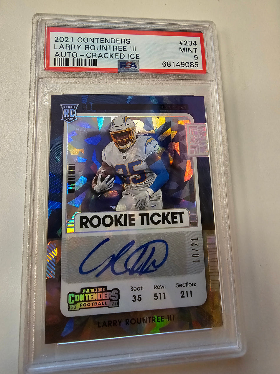 2021 Panini Contenders Larry Rountree III Auto Cracked Ice Rookie Auto RC #234