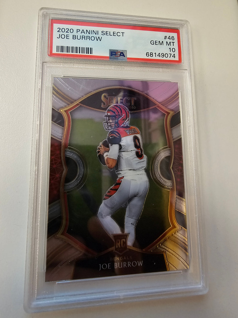 2020 Panini Select Joe Burrow Rookie RC #46 PSA 10 GEM MT