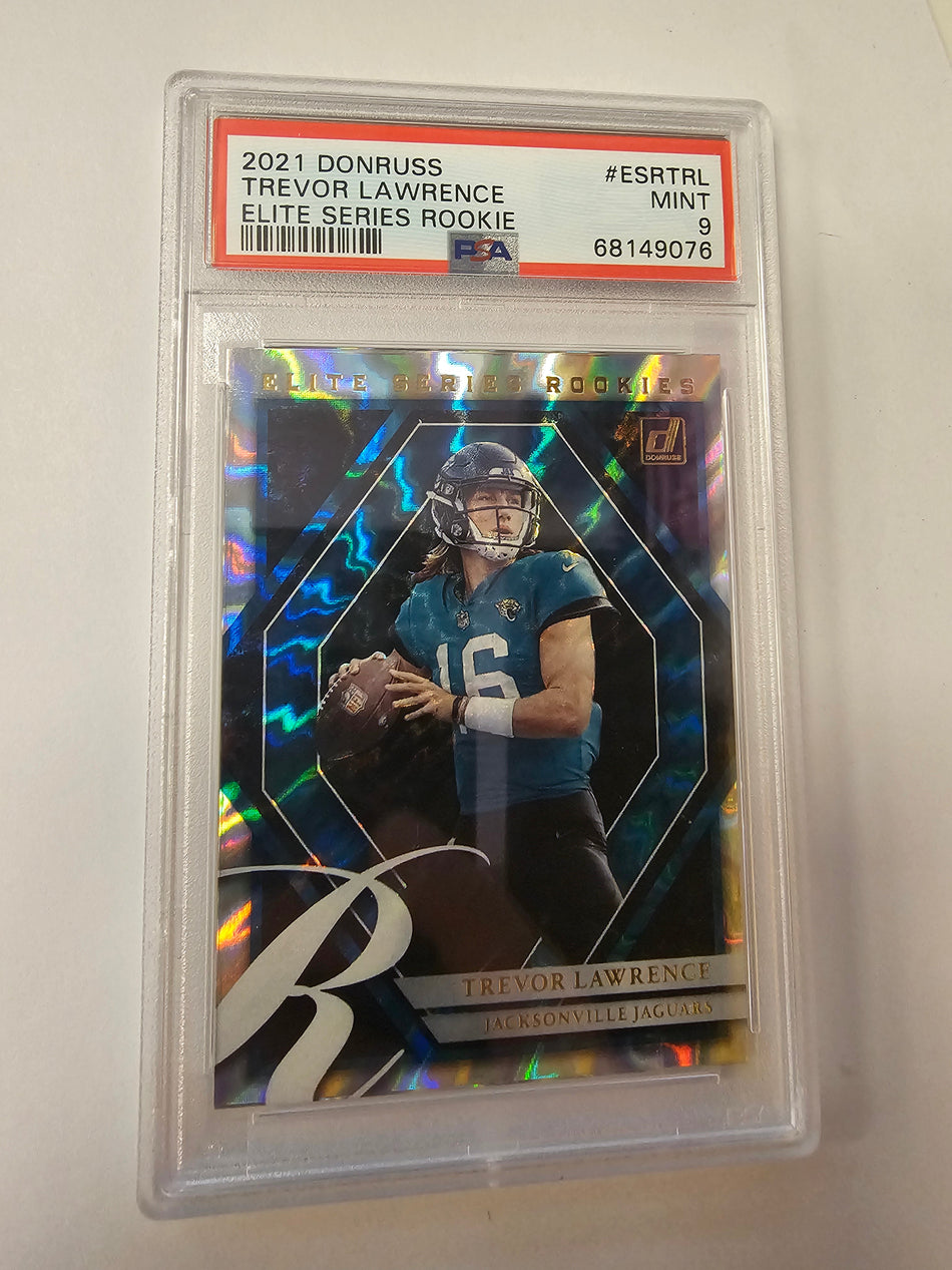 2021 PANINI DONRUSS TREVOR LAWRENCE ELITE SERIES ROOKIE #ESRTRL PSA 9