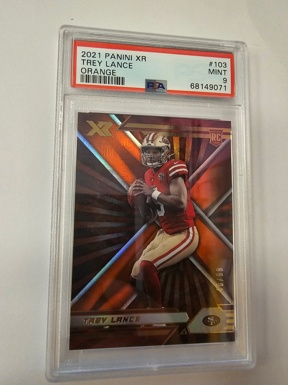 2021 Panini XR Trey Lance Orange PSA 9 #103