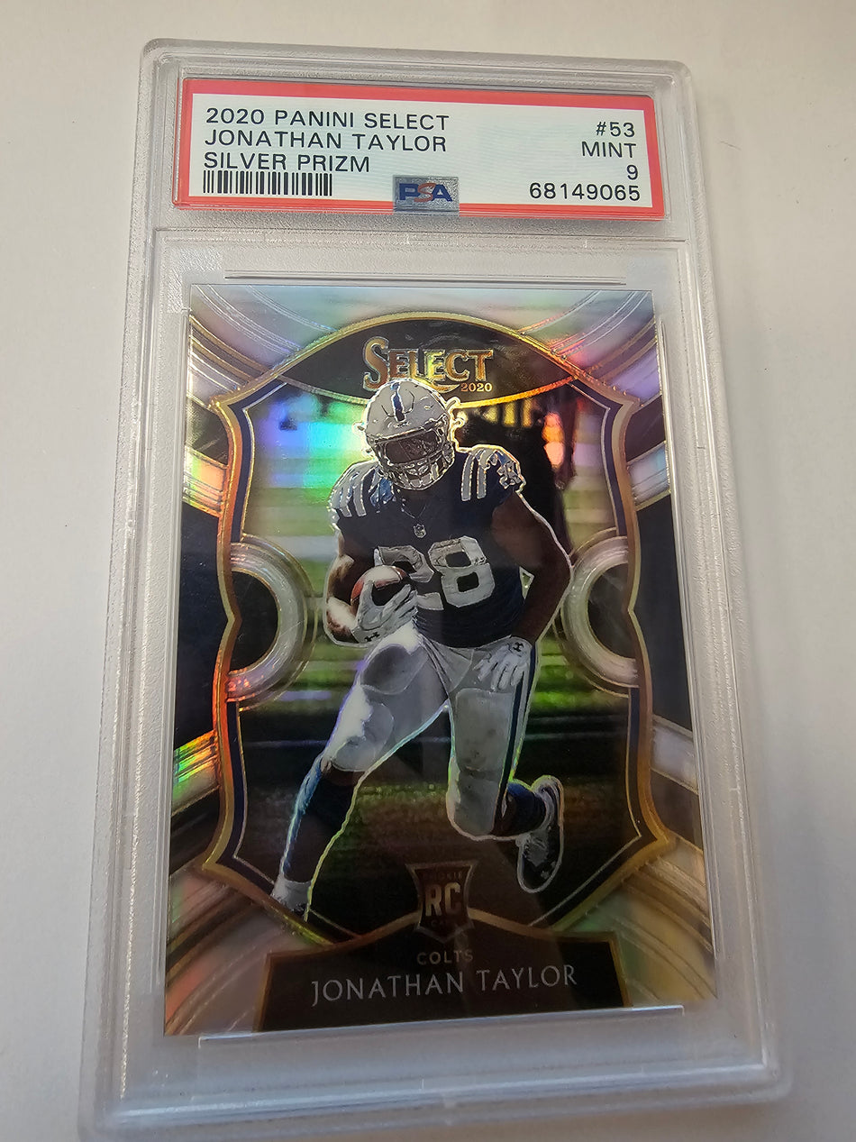 2020 Panini Select Silver Prizm Jonathan Taylor Colts RC #53 PSA 9 MINT