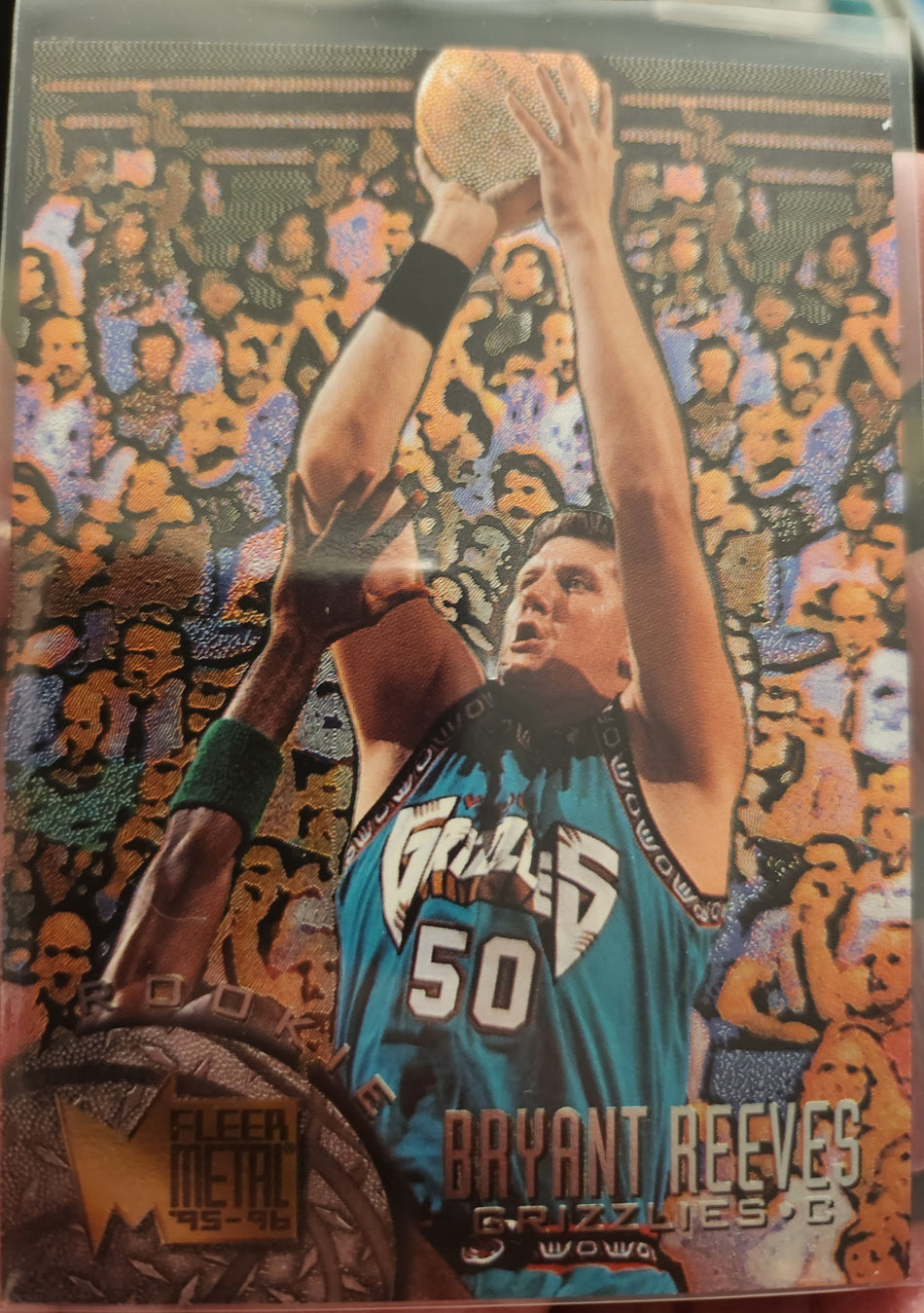 1995-96 Metal Vancouver Grizzlies Basketball Card #205 Bryant Reeves Rookie
