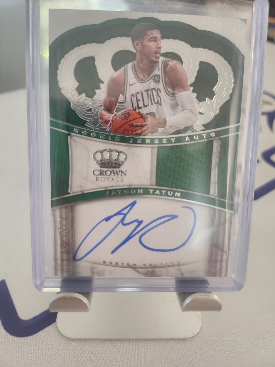 2017-18 Panini Crown Royale /199 Jayson Tatum Rookie Jersey Auto Celtics