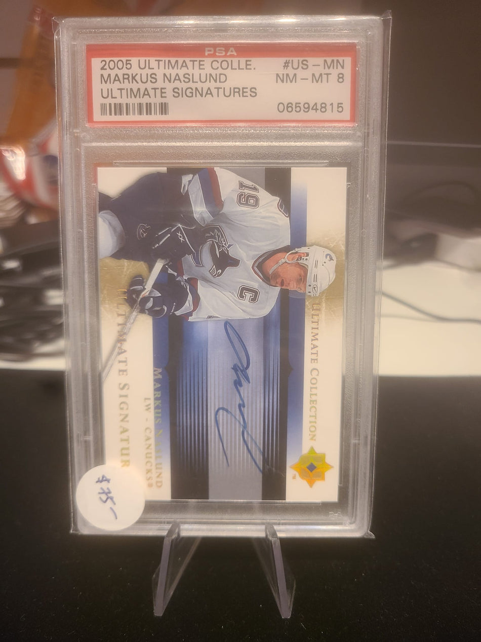 Markus Naslund 2005 Ultimate Signatures PSA 8