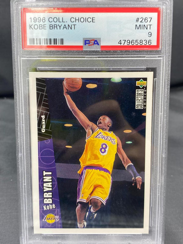 1996 KOBE BRYANT UD COLLECTOR'S CHOICE ROOKIE #267 PSA MINT 9