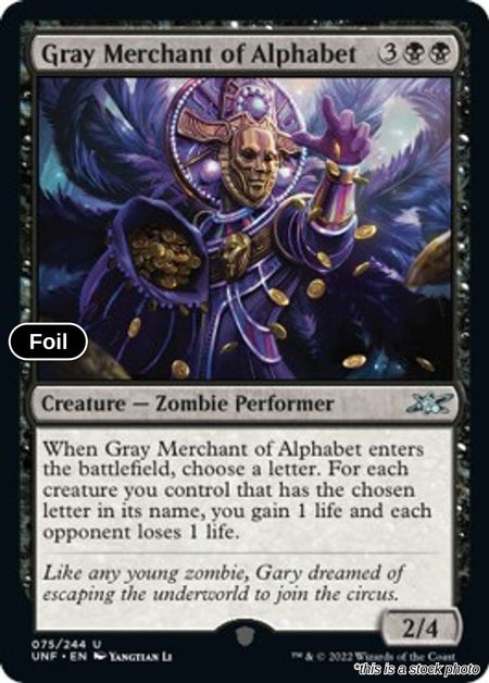 Gray Merchant of Alphabet