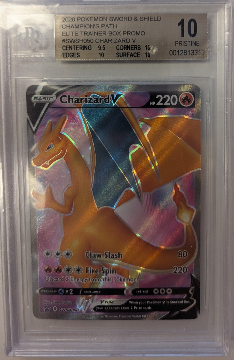 2020 Charizard V Champion's Path SWSH050 BGS 10
