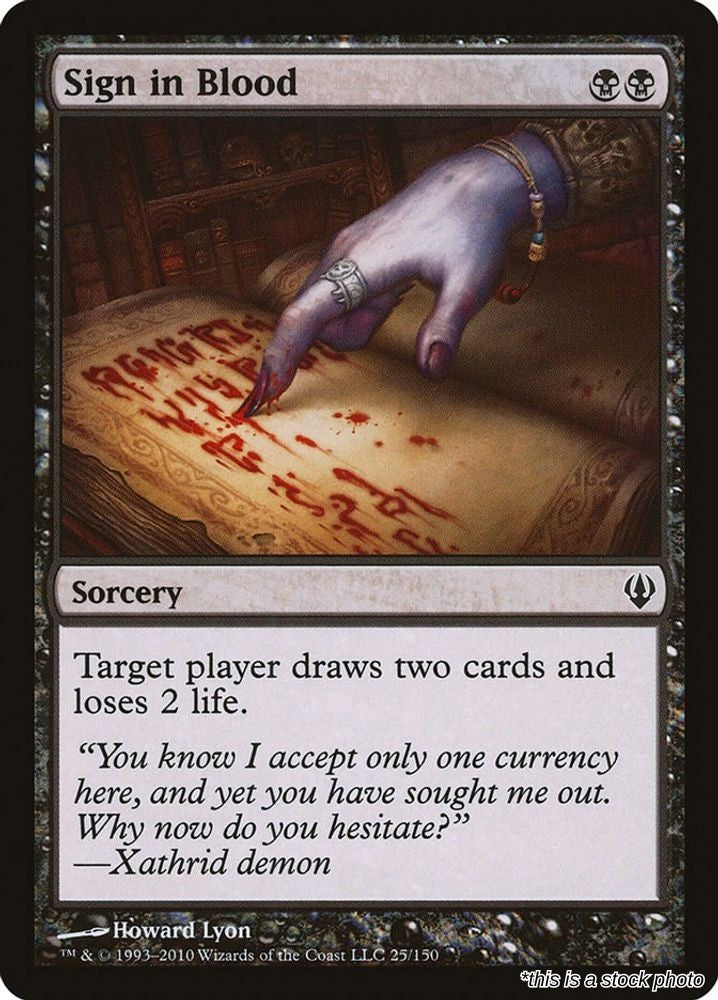 Sign in Blood