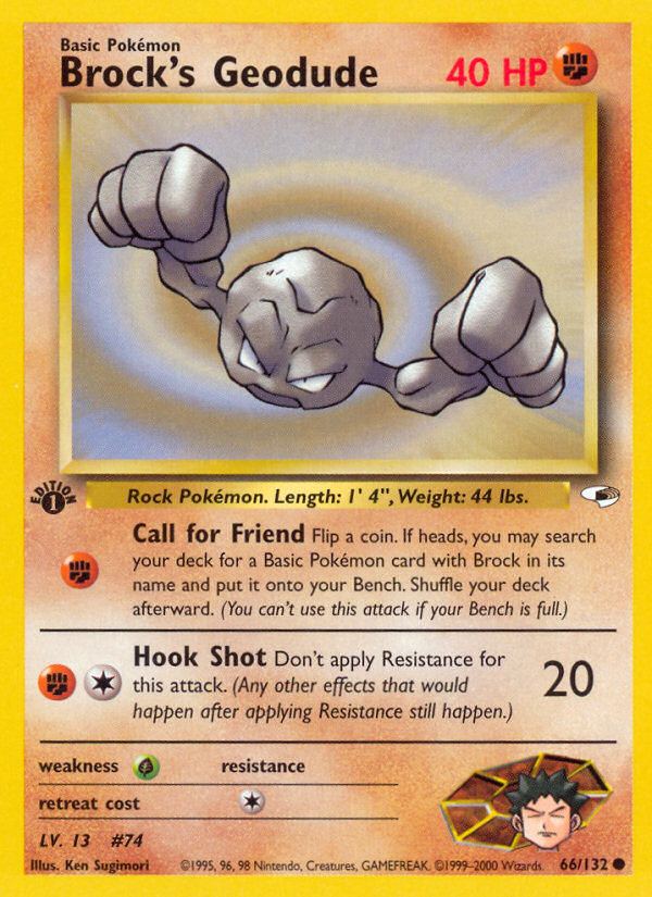 Brock's Geodude (66/132) [Gym Heroes 1st Edition]