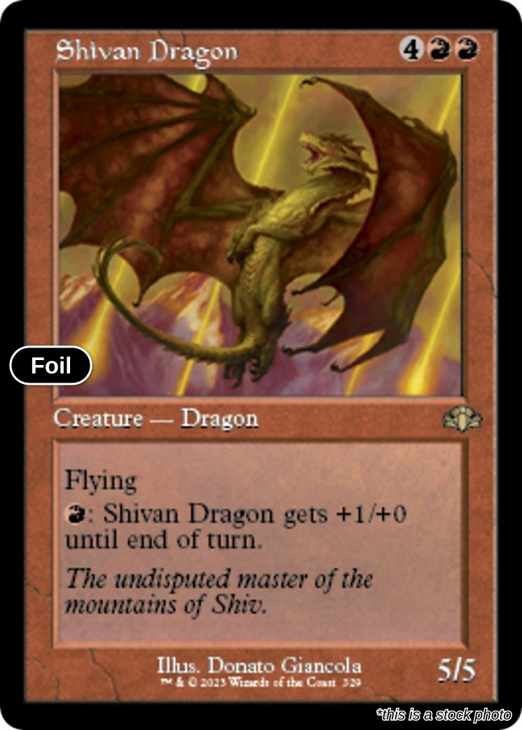 Shivan Dragon (Retro Frame)