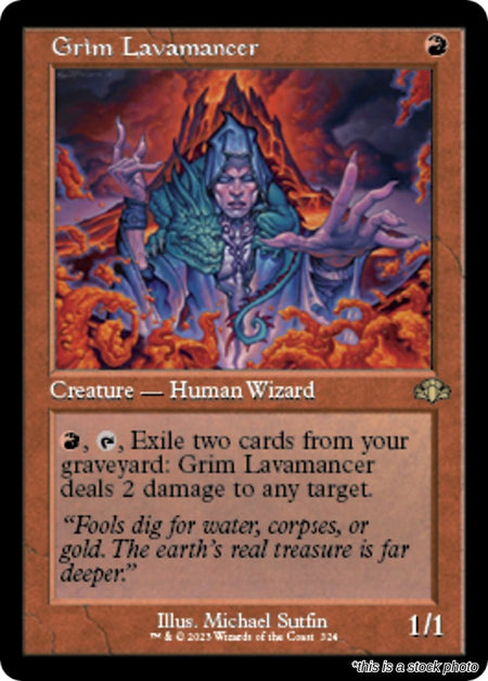 Grim Lavamancer (Retro Frame)
