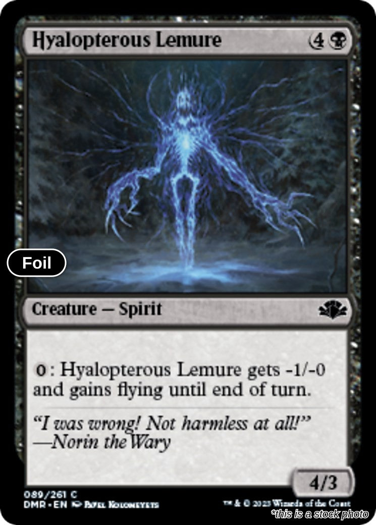 Hyalopterous Lemure