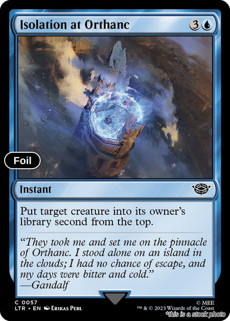 Isolation at Orthanc