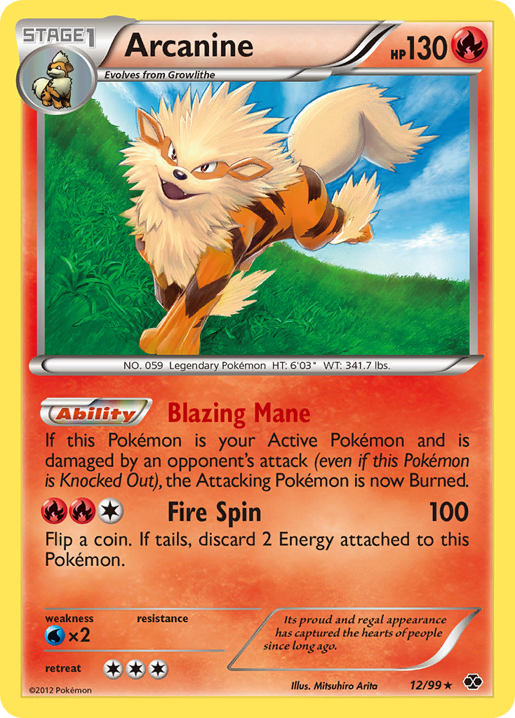 Arcanine (12/99) [Black & White: Next Destinies]