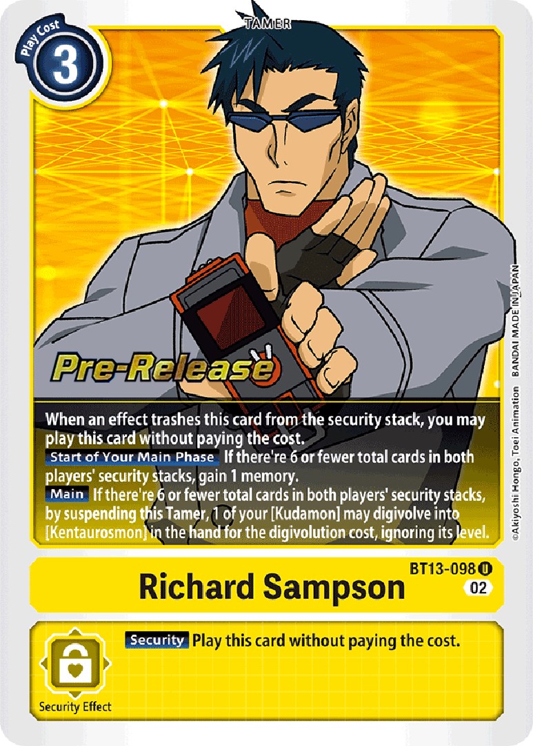 Richard Sampson [BT13-098] [Versus Royal Knights Booster Pre-Release Cards]