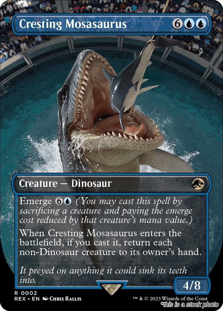 Cresting Mosasaurus (Borderless)