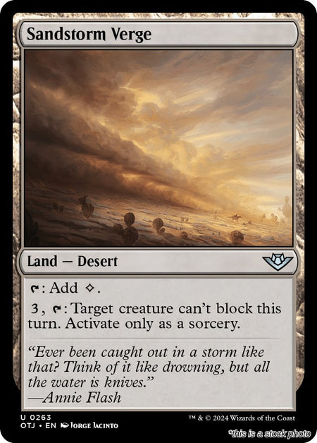 Sandstorm Verge
