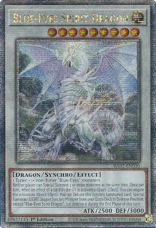 Blue-Eyes Spirit Dragon (Quarter Century Secret Rare) [RA02-EN030] Quarter Century Secret Rare