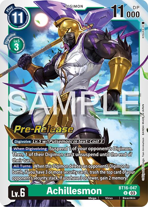 Achillesmon [BT16-047] [Beginning Observer Pre-Release Promos]