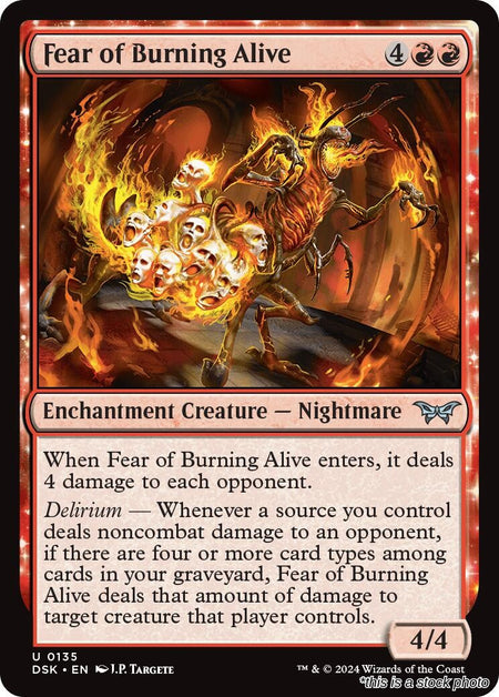 Fear of Burning Alive