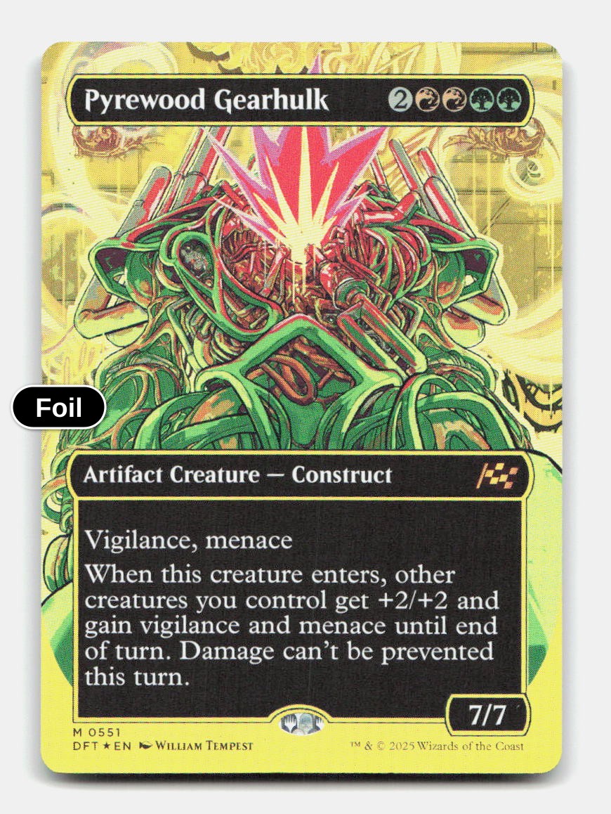 Pyrewood Gearhulk (Borderless) (First-Place Foil)