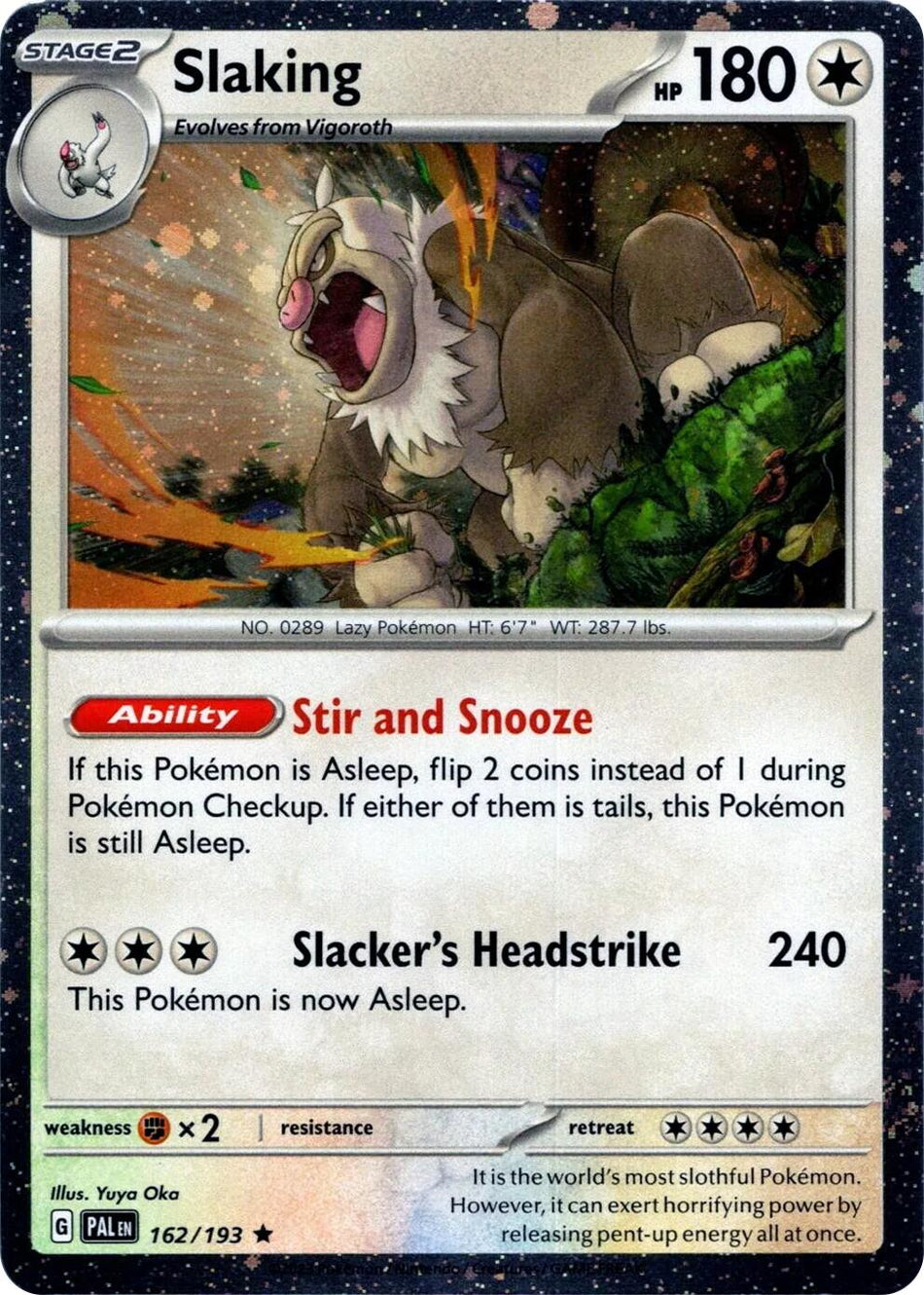 Slaking (162/193) (Cosmos Holo) [Scarlet & Violet: Paldea Evolved]