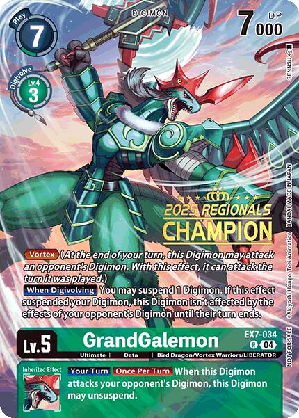 GrandGalemon [EX7-034] (2025 Regionals Champion) [Digimon LIBERATOR Promos]