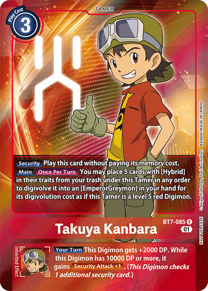 Takuya Kanbara [BT7-085] (Alternative Art - Box Topper) [Next Adventure]