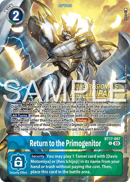 Return to the Primogenitor [BT17-097] (Regionals 25-26 Season 2 Participant) [Secret Crisis]
