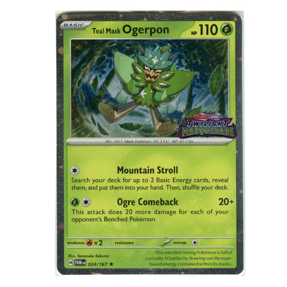 Teal Mask Ogerpon (024/167) (Twilight Masquerade Stamp) [Scarlet & Violet: Twilight Masquerade]