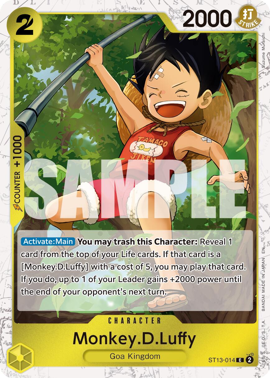 Monkey.D.Luffy (ST13-014) (Pirate Foil) [Premium Booster -The Best- Vol. 2]