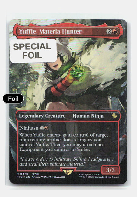 Yuffie, Materia Hunter (Borderless) (Chocobo Track Foil)