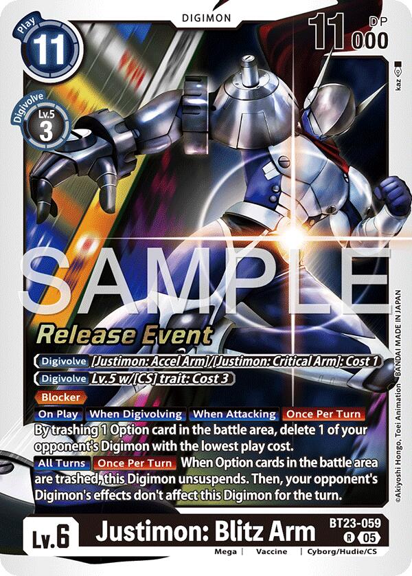 Justimon: Blitz Arm [BT23-059] [Hackers' Slumber Release Event Cards]