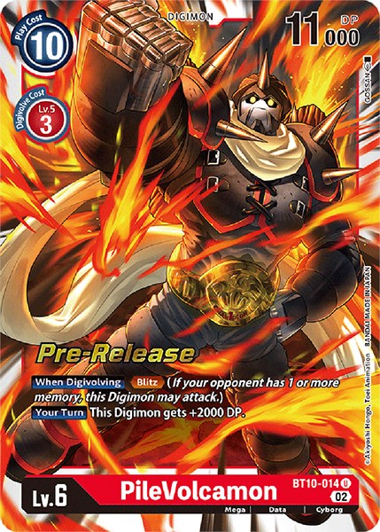 PileVolcamon [BT10-014] [Xros Encounter Pre-Release Cards]