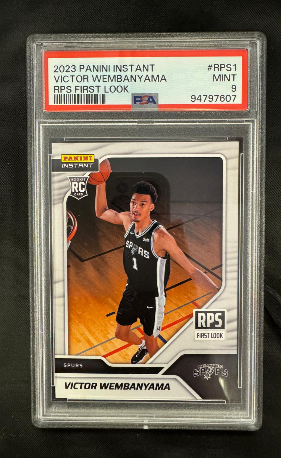 VICTOR WEMBANYAMA PSA 9 #RPS1 MINT 2023 PANINI INSTANT RPS FIRST LOOK