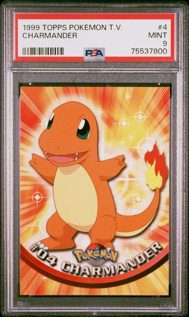 1999 TOPPS POKEMON TV CHARMANDER #4 PSA 9