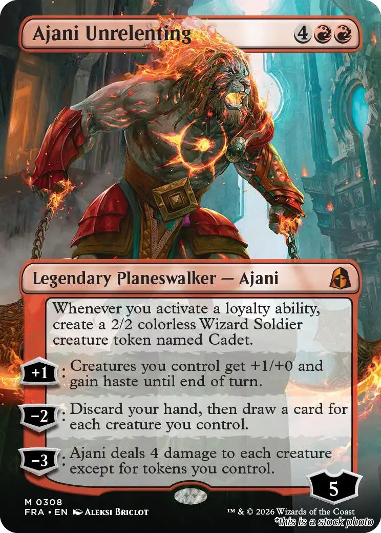 Ajani Unrelenting (Borderless)